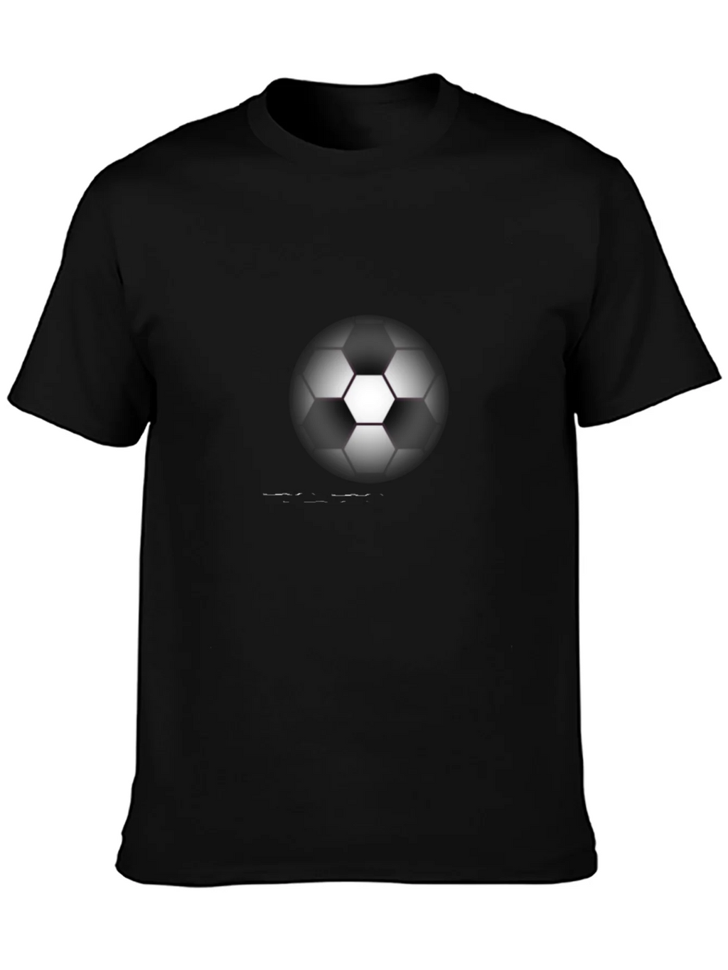 Soccer Ball Graphic Tee - Black Cotton Comfort