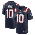 Drake Maye New England Patriots Super Bowl LX Patch Jersey - Navy