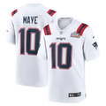Drake Maye New England Patriots Super Bowl LX Patch Jersey - White