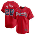 Matt Olson Atlanta Braves Alternate Limited Player Jersey  Red
