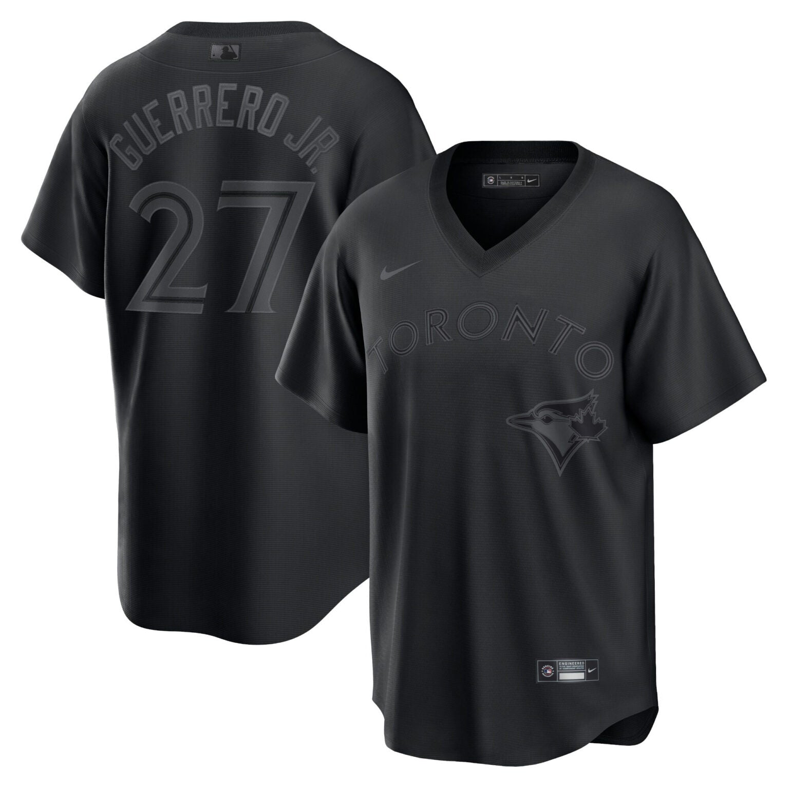 Vladimir Guerrero Jr Toronto Blue Jays Pitch Black Jersey  Black