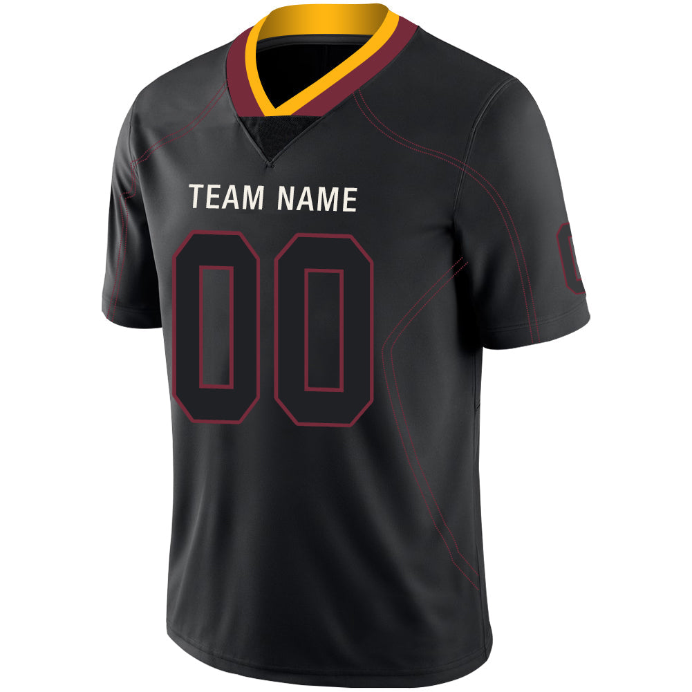 Custom W.Football Team Stitched American Football Jerseys Personalize Birthday Gifts Black Jersey