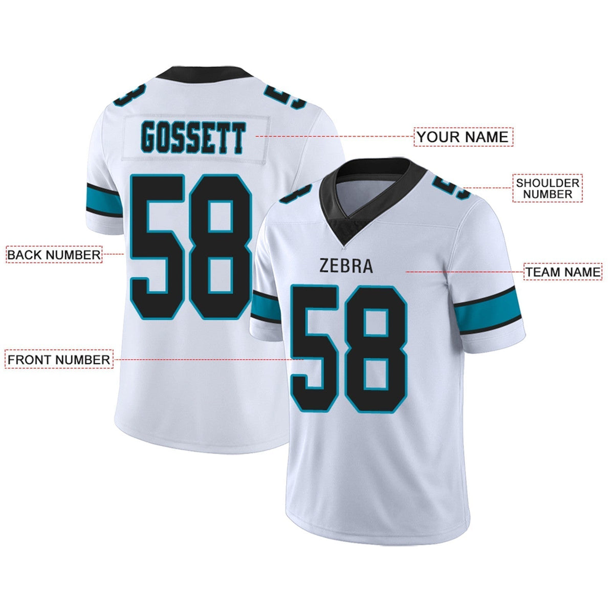 Custom C.Panthers Football Jerseys Team Player or Personalized Design Your Own Name for Men's Women's Youth Jerseys Blue